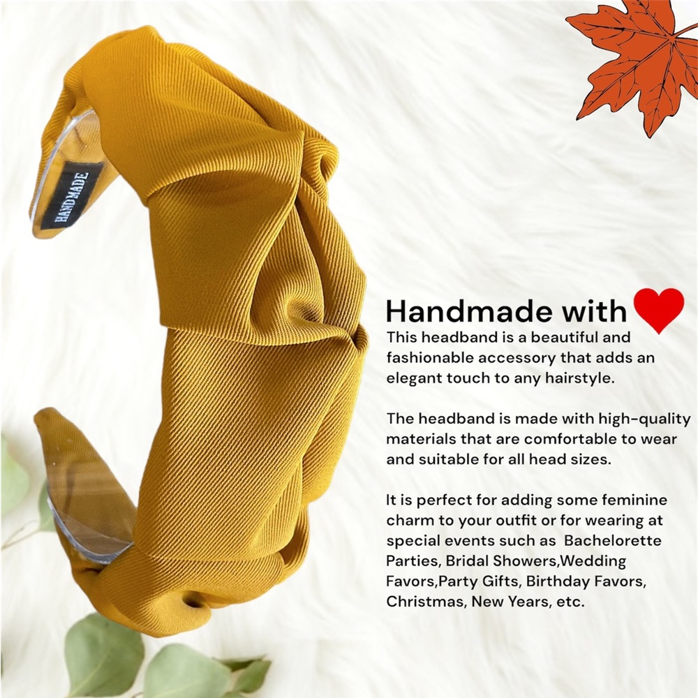 101- Mustard Handmade Headband